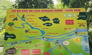 Sơ đồ khu du lịch Khoang Xanh - Suối Tiên